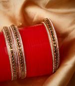 Set of 24 stone studded bridal chudas