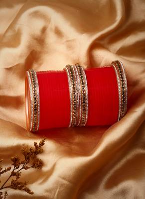 Set of 24 stone studded bridal chudas 2
