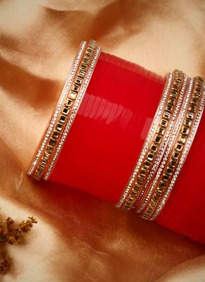 Set of 24 stone studded bridal chudas 3