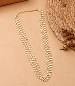 Layered Pearl Beaded Necklace