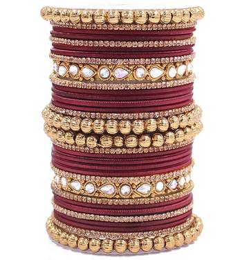 Bridal Maroon Bangles 1