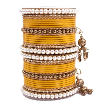 Yellow Bangles Set for Wedding 1