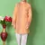 Nfc creation printed peach pure cotton kurta and pajama set for boys