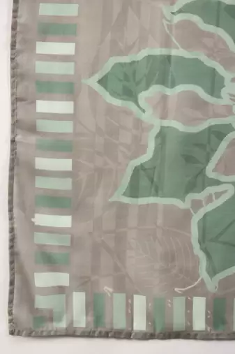 women green rayon blend abstract printed straight kurta trouser with dupatta