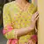 women yellow rayon blend floral printed straight kurta trouser with dupatta