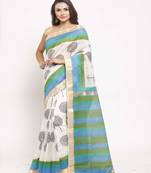 Ethnic Motifs Printed Zari Silk Cotton Bagru Saree