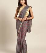 Leheriya Printed Zari Detailed Leheriya Saree