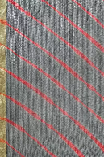 Leheriya Printed Zari Detailed Leheriya Saree