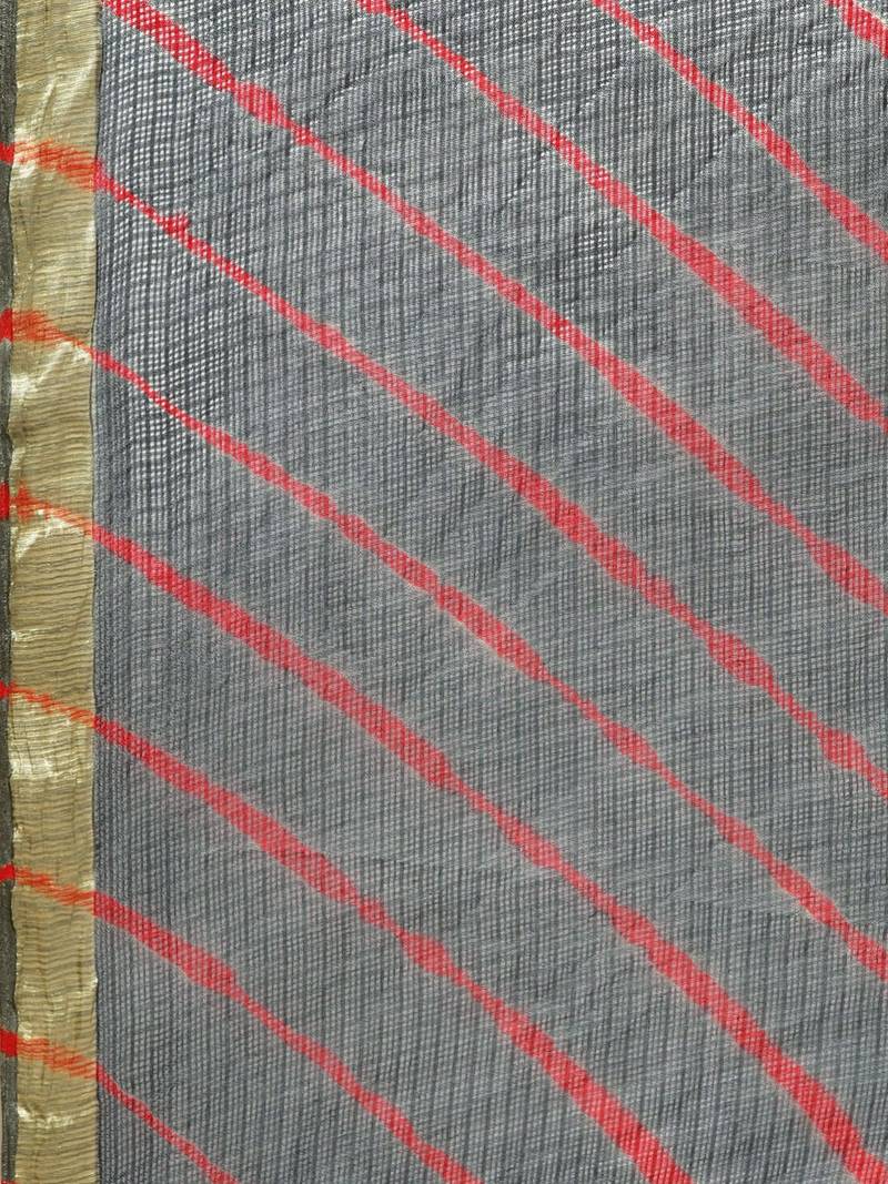 Leheriya Printed Zari Detailed Leheriya Saree