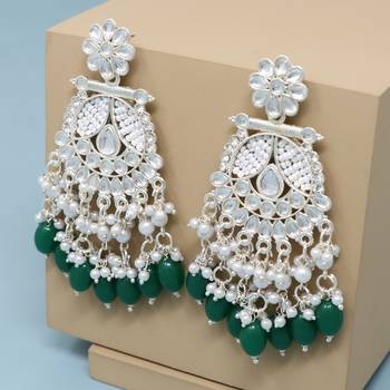 Kundan type zumka earring for girls 1