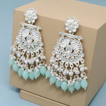 Kundan type zumka earring for girls 4