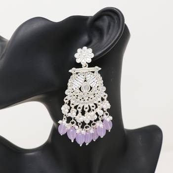 Kundan type zumka earring for girls 3