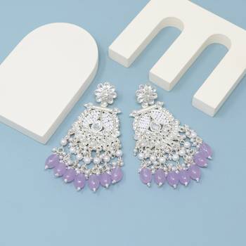 Kundan type zumka earring for girls 4