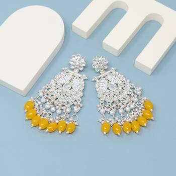 Kundan type zumka earring for girls 4