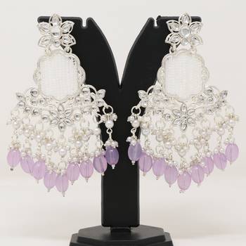 Kundan type zumka earring for girls 4