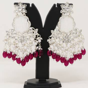 Kundan type zumka earring for girls 1