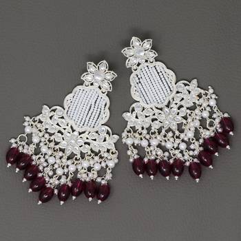 Kundan type zumka earring for girls 4