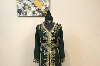Black color Full Sleeves Handmade Moroccan Kaftan 2