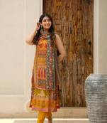 Yellow Silk Kurta Palazzo Suit Set