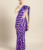 Hand Dyed Navy Blue Leheriya Kota Doria Sustainable Saree