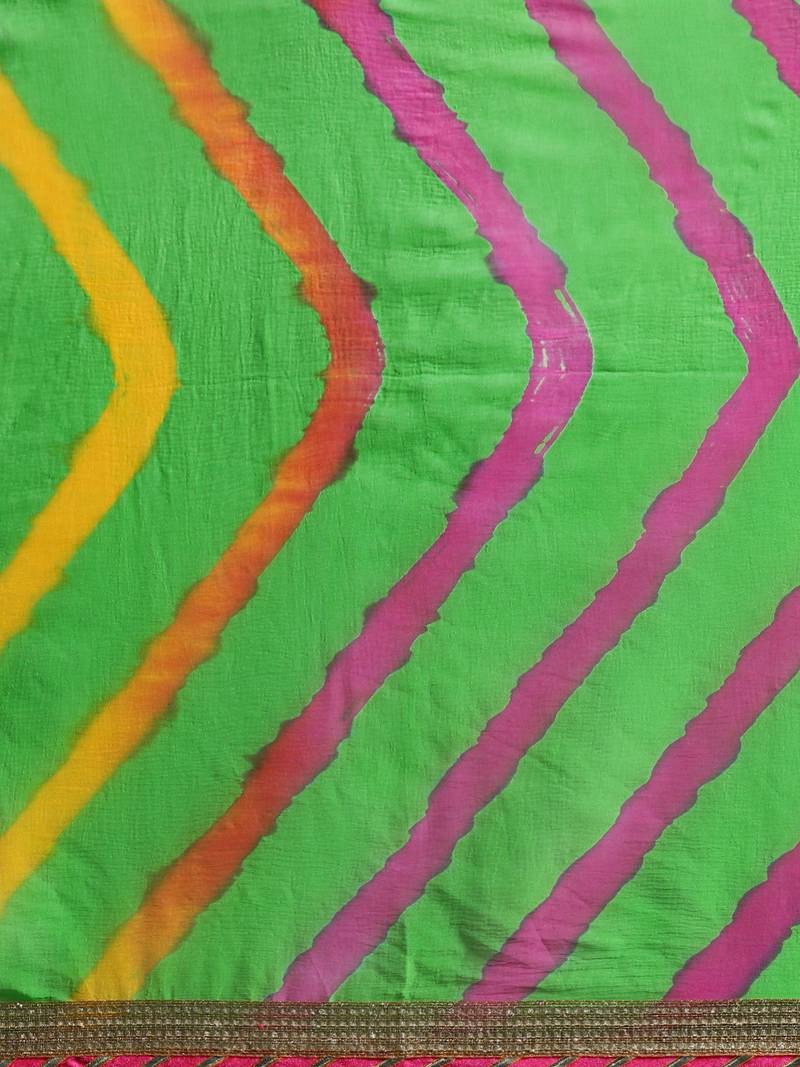 Bandhani Poly Chiffon Bandhani Saree