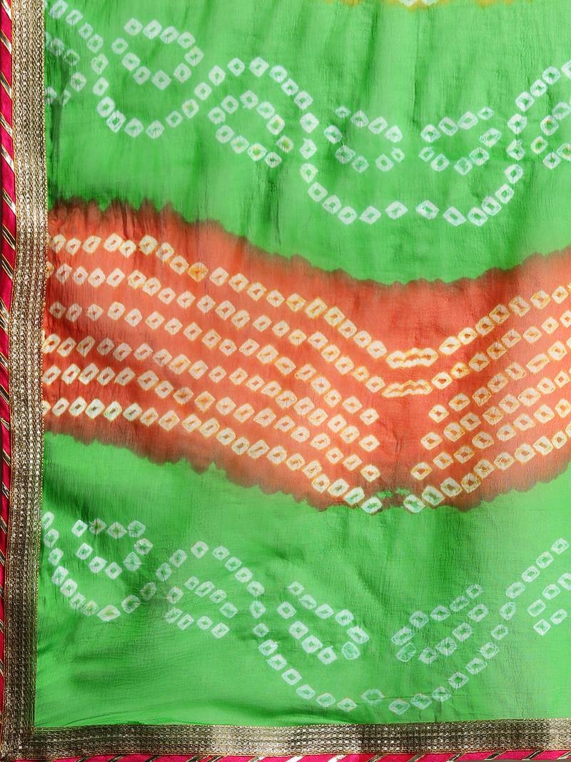 Bandhani Poly Chiffon Bandhani Saree