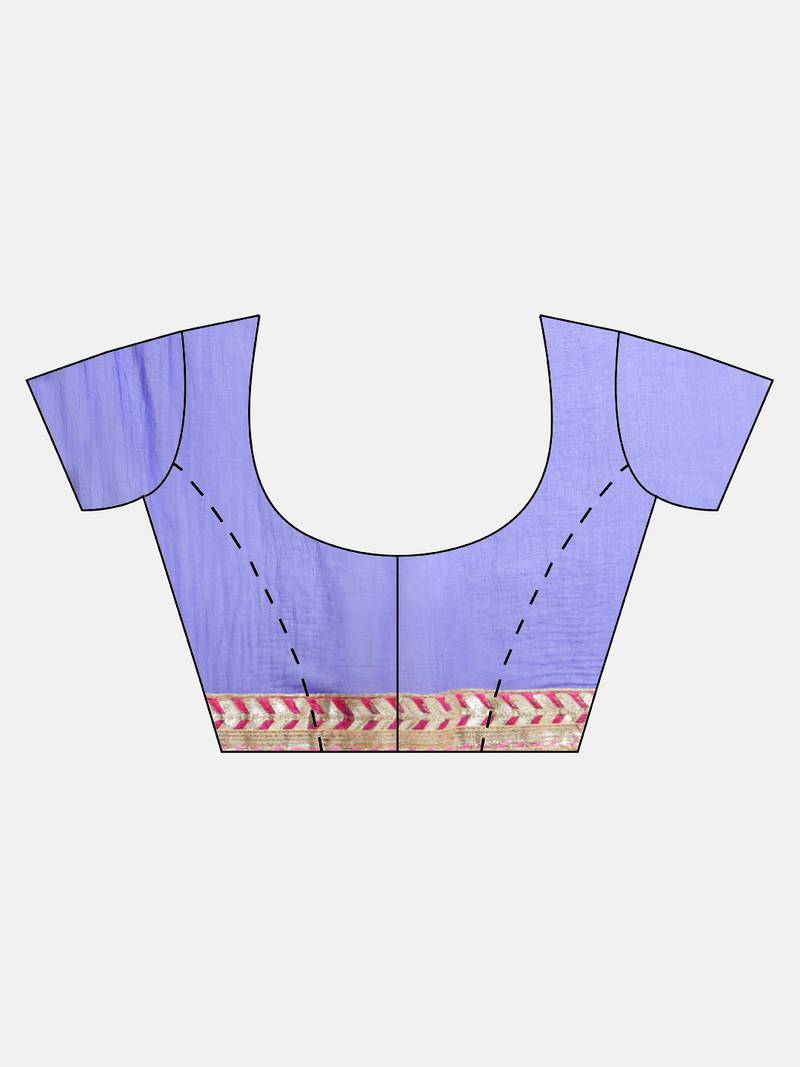 Hand Dyed Blue & Green Bandhani Chiffon Sustainable Saree