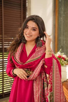 Berry Blush Muslin Kurta Suit Set 2
