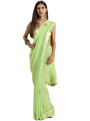 Ethnic Motifs Embellished Zari Detailed Saree 1