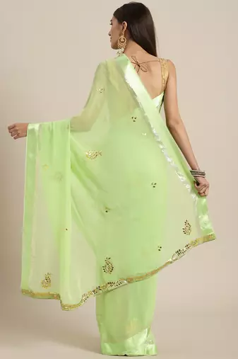Ethnic Motifs Embellished Zari Detailed Saree