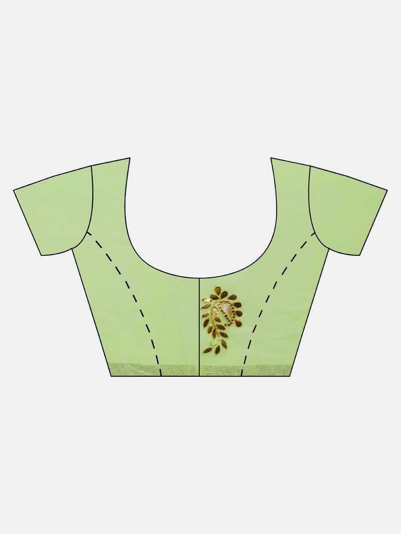 Ethnic Motifs Embellished Zari Detailed Saree