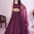 purple sequin net party lehenga set choli with dupatta with dupatta