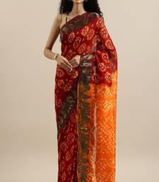 Bandhani Printed Zari Detailed Bandhani Saree