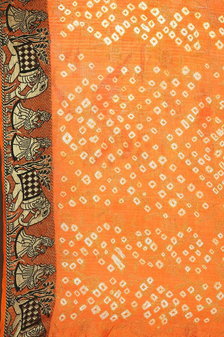 Bandhani Printed Zari Detailed Bandhani Saree