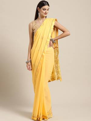 Floral Embellished Stone Work Saree 1