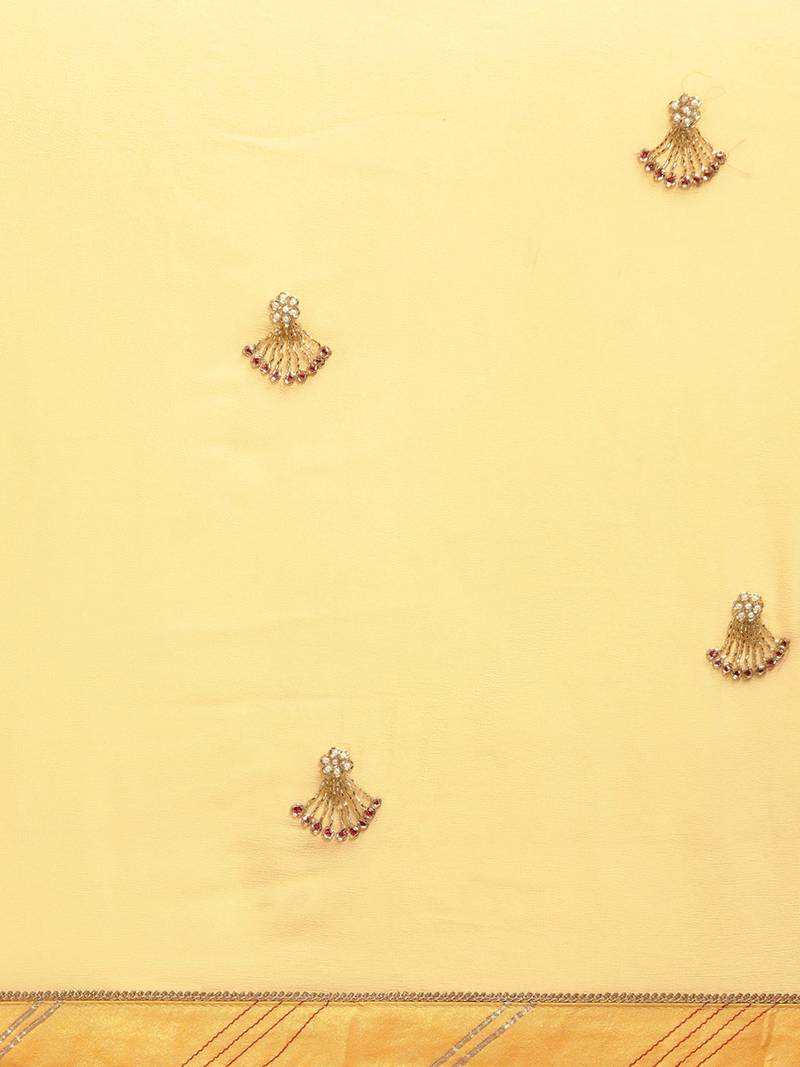 Floral Embellished Stone Work Saree