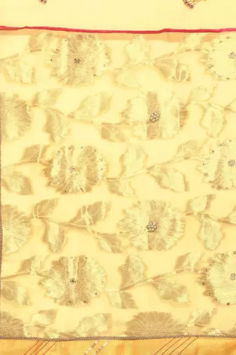 Floral Embellished Stone Work Saree