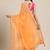 Handcrafted Orange Gorgette Sustainable Saree