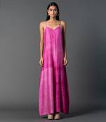 Soft pink dupion silk jumpsuit