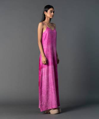 Soft pink dupion silk jumpsuit 3