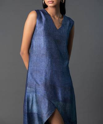 Royal blue dupion silk jumpsuit 3