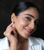 Cubic ziconia and pearl earrings