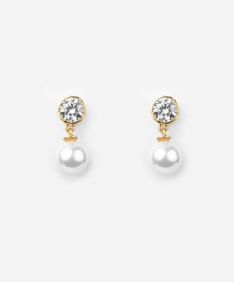 Cubic ziconia and pearl earrings 3