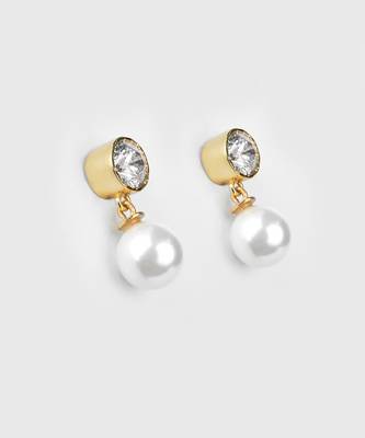Cubic ziconia and pearl earrings 4