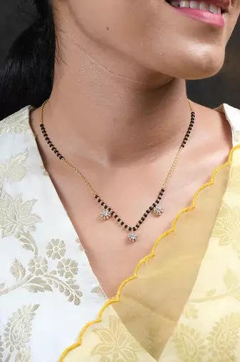 Cubic zirconia mangalsutra