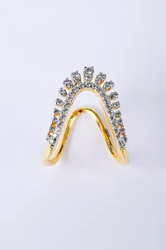 Cubic zirconia vanki ring