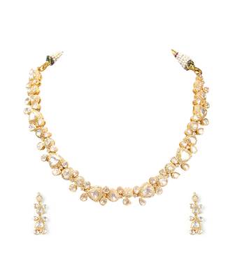 Moissanite polki necklace set 4