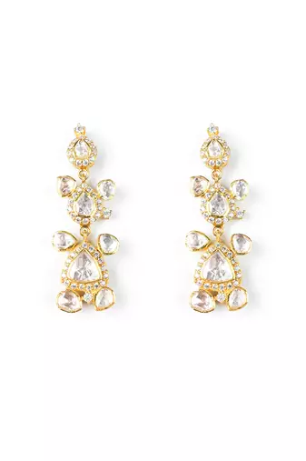 Moissanite polki necklace set