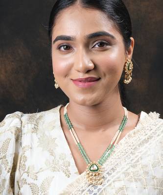 Moissanite polki necklace set 1