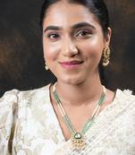 Moissanite polki necklace set